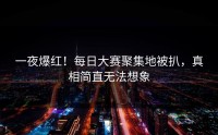 一夜爆红！每日大赛聚集地被扒，真相简直无法想象