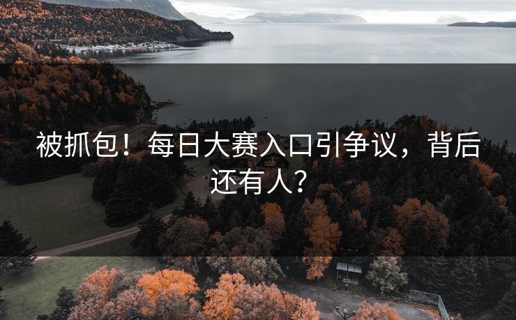 被抓包！每日大赛入口引争议，背后还有人？
